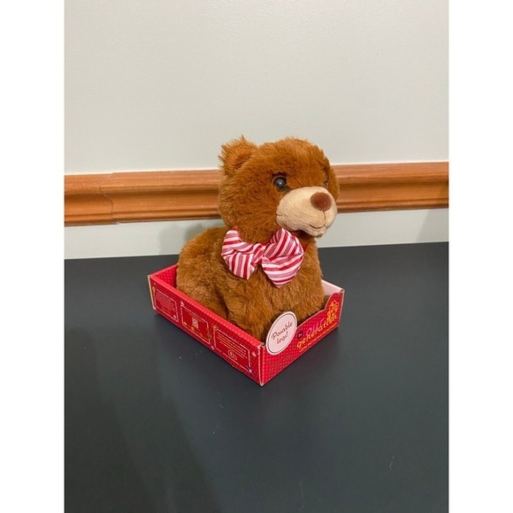 Limited Edition Our Generation Peppermint Holiday Bear Plush Bendable 6"
